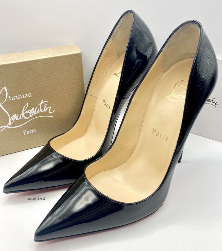 Christian Louboutin So Kate 120 Black Patent Calf UK 5.5 (EU 38.5)