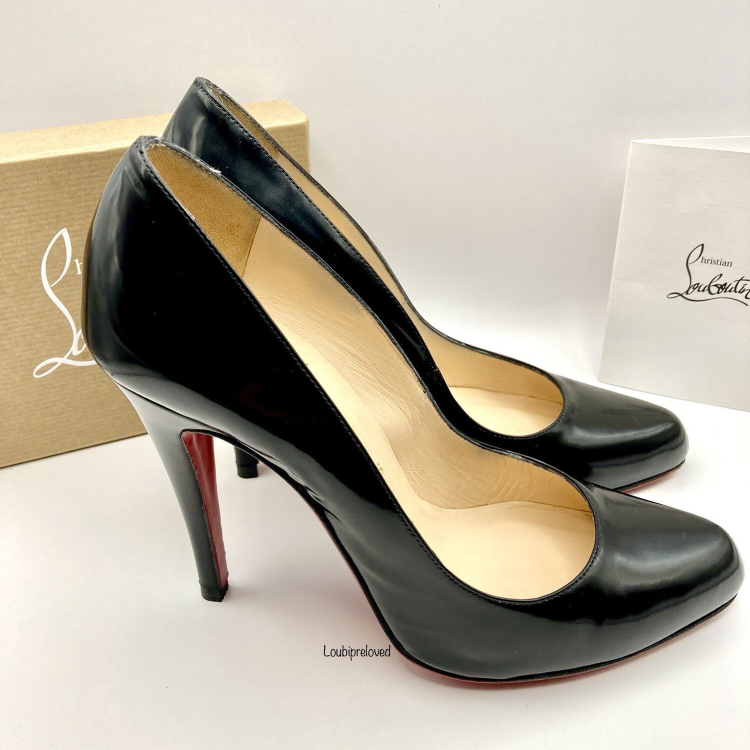 Christian Louboutin Décolleté 100 Black Leather Calf Jazz UK Christian Louboutin Décolleté 100 Black Leather Calf Jazz UK