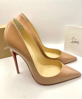 Christian Louboutin So Kate 120 Nude Patent Calf UK 5.5 (38.5)