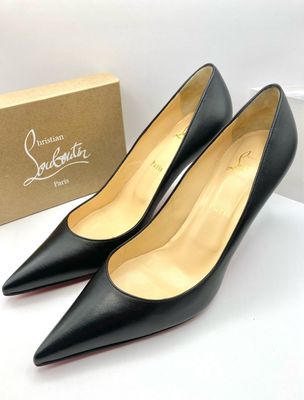 Black louboutin court shoes online