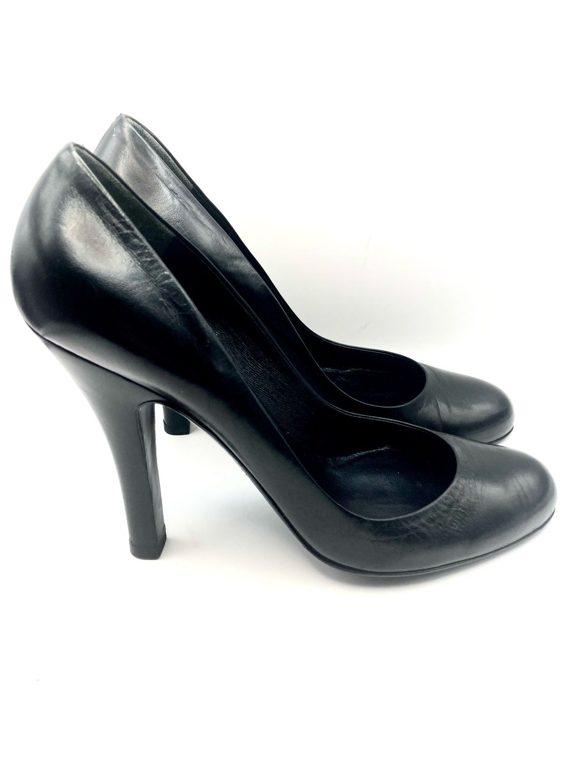 PRADA Court Pumps 110 Black Leather UK 6 (39)