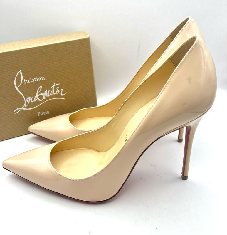 Christian Louboutin Kate 100 Pale Pink Patent Calf UK 5 (38/8)