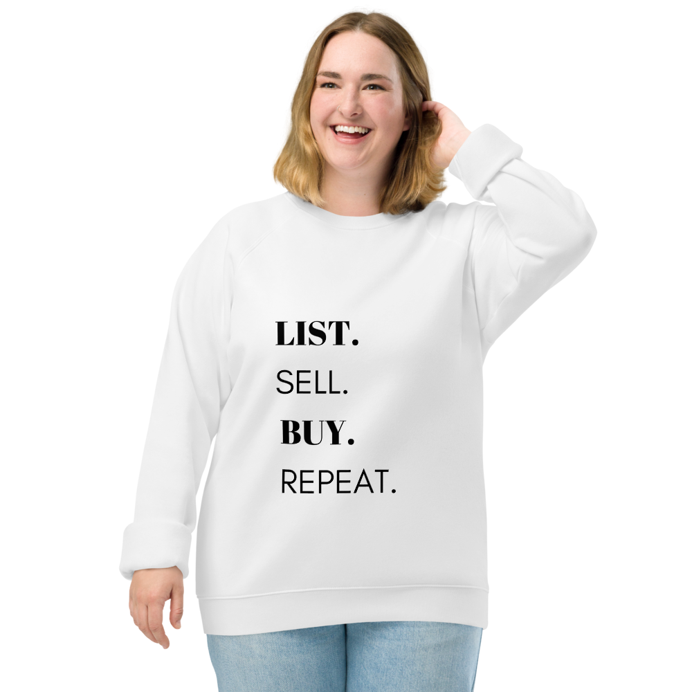 List Sell Buy Repeat - Organic Cotton Real Estate Sweater