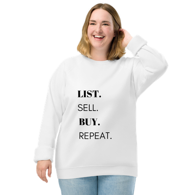 List Sell Buy Repeat - Organic Cotton Real Estate Sweater