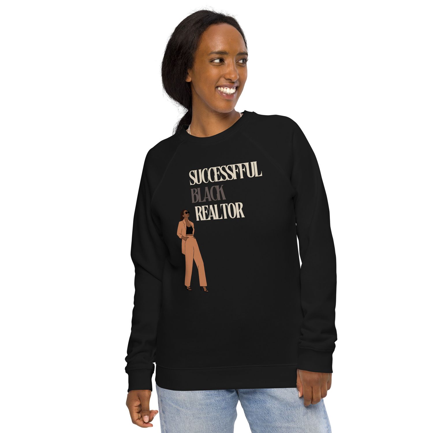 Successful Black Realtor - Organic Cotton Real Estate Sweater