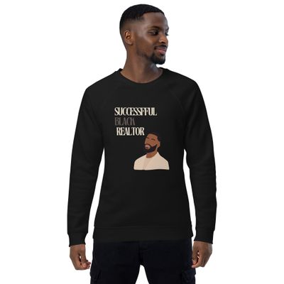 Successful Black Realtor (Men) - Organic Cotton Real Estate Themed Sweater