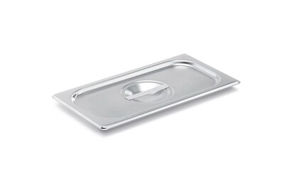 Vollrath 75130 Steam Table Pan Cover, stainless, 1/3 size, reinforced flat solid, 12-5/8" x 6-13/16" x 1/2", fits all 1/3-size pans