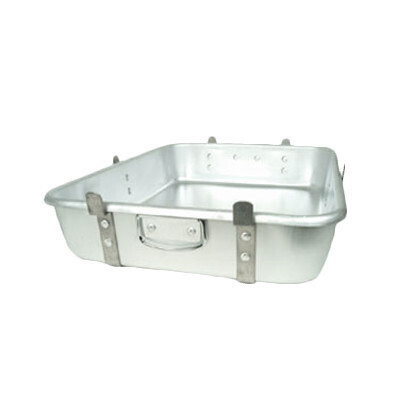 Thunder ALRP9604 Double Roasting Pan, 24&quot; x 18&quot; x 4-1/2&quot;, with strap and lugs, stackable, drop loop handles, heavy duty, aluminum