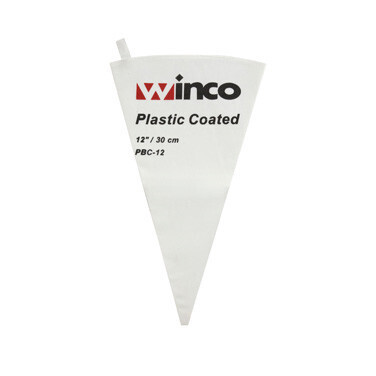 Winco PBC-12 Pastry Bag, 12", cotton outside, polyurethane coated inside