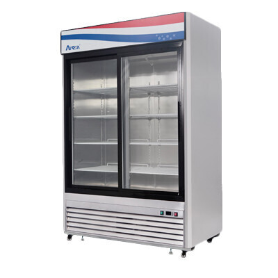 Atosa MCF8709  Merchandiser Two Section Bottom Mount Self-Contained Refrigeration