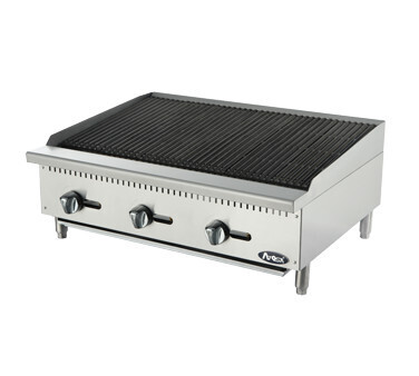 Atosa ATRC-36 NG  Heavy Duty Radiant Charbroiler Natural Gas Countertop 36&quot; 3 Burners