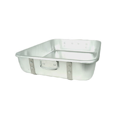 Thunder ALRP9603 Double Roasting Pan, 24&quot; x 18&quot; x 4-1/2&quot;, with strap, stackable, drop loop handles, heavy duty, aluminum