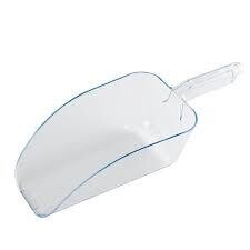 Thunder PLSC024CL  Ice Scoop, 24 oz., beveled tip, shatter-resistant, hanging hole, polycarbonate, clear