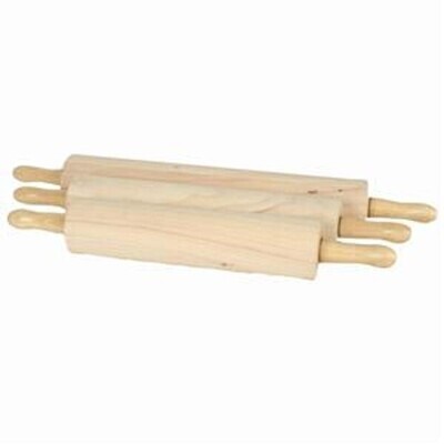 Thunder WDRNP013  Rolling Pin, 13", 3-1/4" dia. barrel, contoured handles, solid wood