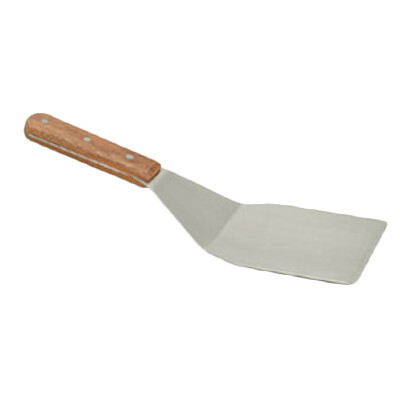 Thunder SLTWHT003 Hamburger Turner, solid, 3&quot; x 5&quot; blade, 11-1/2&quot; OA length, wood handle, stainless steel