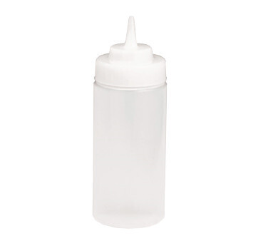 TableCraft 31763C WideMouth Squeeze Bottle, Clear, 16 oz.
