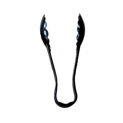 Thunder PLSGTG006BK Serving Tongs, 6", scallop, dishwasher safe, polycarbonate, black