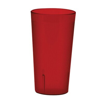 Winco PTP-16R Tumbler, 16 oz., pebbled, break-resistant, dishwasher safe, plastic, red