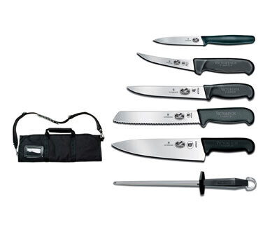 Victorinox Piece Culinary Set Fibrox Pro Handles With Canvas Case