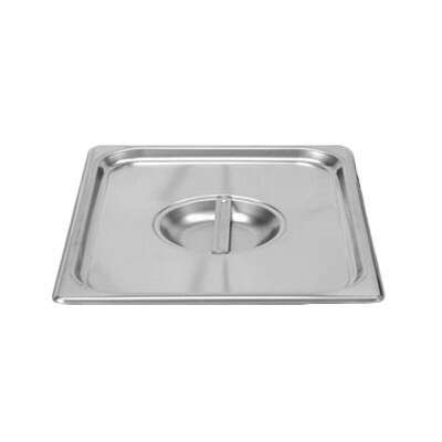 Thunder STPA5120C Steam Table Pan Cover, 1/2 size, solid with handle, reinforced corners, 24 gauge, stainless steel