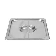 Thunder STPA5120C Steam Table Pan Cover, 1/2 size, solid with handle, reinforced corners, 24 gauge, stainless steel