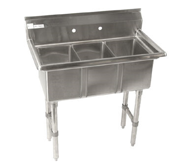 Klinger's Trading CON3 Convenience/Deli Sink, three compartment, 35"W x 19-1/2"D