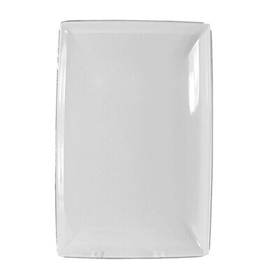 Thunder Group 47128WT Classic White 12 1/2" x 8" Rectangular Melamine Tray per each