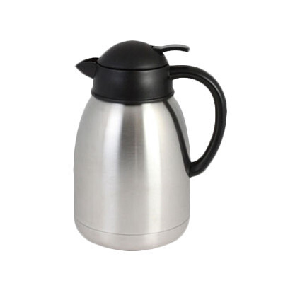 Thunder Group ASCS019  Coffee Server, 1.9 liter (64 oz.) capacity, insulated, push button top, brew-thru lid, stainless steel