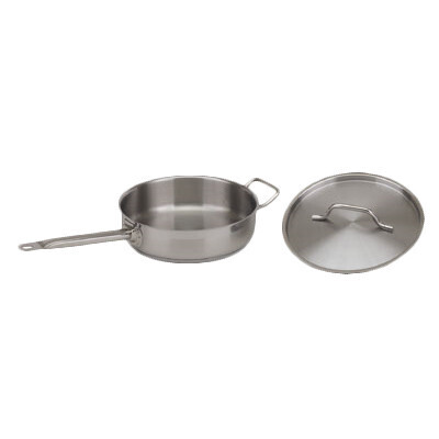 Royal Industries ROY SS SAUTE 7 Saute Pan with Cover, Stainless Steel 7 qt.
