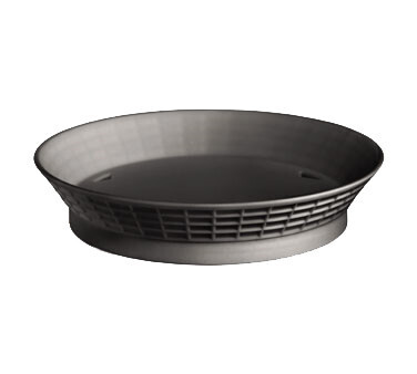 TableCraft 15759BK Platter Basket 9&quot; dia. x 1-3/4&quot;H Round With Base Black