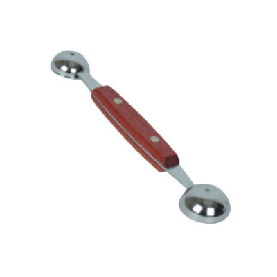 Thunder  SLMLB002 Melon Baller, dual round heads, riveted wooden handle, stainless steel