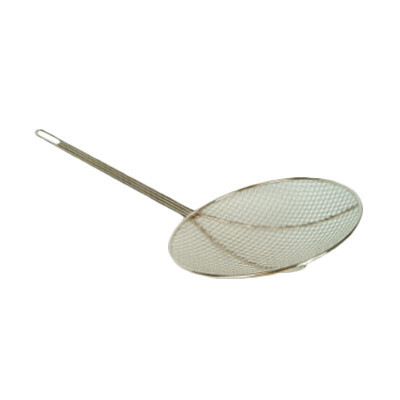 Thunder SLSKR913 Skimmer, 9&quot; dia., 22&quot; OA length, round, wire mesh, hanging hole, nickel plated