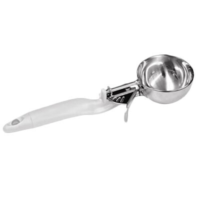 Thunder Group SLDS006L  Disher, 5-1/3 oz., #6, lever, ergonomic handle, 18/8 stainless steel, white,