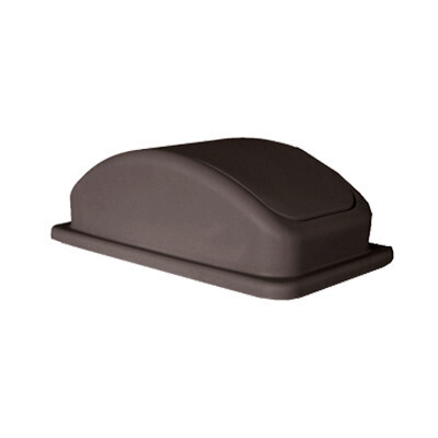 Thunder PLTC023BL  Trash Can Lid, rectangular. secure snap-on, swing door, plastic, brown (for PLTC023B)
