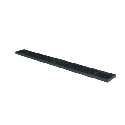 Thunder PLBM027BL Group Bar Mat, Non-Slip, Dual Receptacle Ends, Plastic, Black, 3-1/4&quot; x 27&quot;
