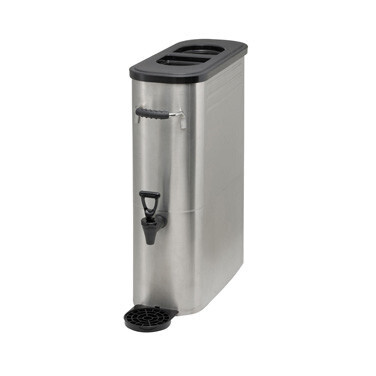 Winco SSBD-3 Iced Tea Dispenser, 3 gallon, 6-7/8&quot;W x 13-3/4&quot;D, x 21&quot;H, welded front handle, detachable drip tray, includes: (3) color decals: &quot;Iced Tea,&quot; &quot;Lemonade,&quot; &quot;Iced Coffee&quot; and (1) blank decal,