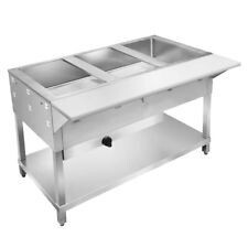 Klinger&#39;s WB3H  Trading Steam Table, Gas, 3 Wells, 47-1/8&quot;W x 30-5/8&quot;D x 34&quot;H
