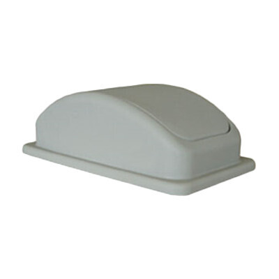Thunder PLTC023GL  Trash Can Lid, rectangular, secure snap-on, swing door, plastic, gray