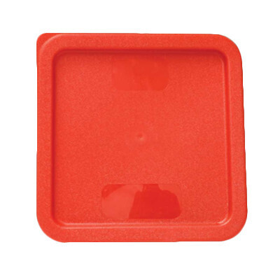Thunder PLSFT0608C Food Storage Container Cover, square, snap-on, non-slip texture, plastic, red,  (for 6 &amp; 8 quart containers)