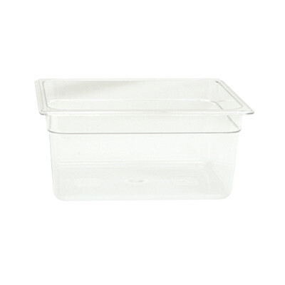 Thunder PLPA8126  Food Pan, 1/2 size, 6&quot; deep, shatter and scratch resistant, dishwasher safe, polycarbonate, clear