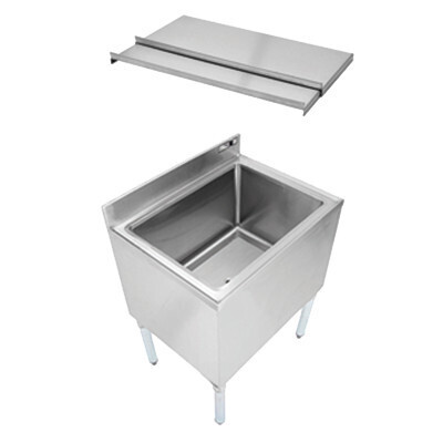 John Boos UBIB-1824-CP7 Slim-Line Underbar Ice Bin/Cocktail Unit 24&quot;W x 18&quot;D x 32-1/2&quot;H