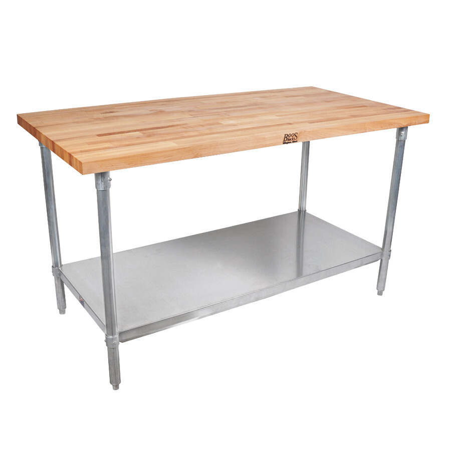 John Boos JNS10 Work Table Wood Top 60&quot;W x 30&quot;D x 35&quot;H