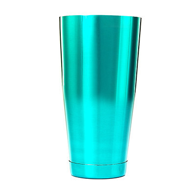 Mercer Culinary M37084TL Cocktail Shaker, 28 oz., Teal Exterior