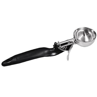 Thunder Group SLDS030L  Disher, 1 oz., #30, lever, ergonomic handle, 18/8 stainless steel, black