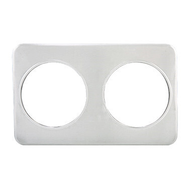 Winco ADP-808 Adapter Plate, 21&quot;W x 13&quot;D, (2) 8-3/8&quot; holes, fits 7 qt. insets, stainless steel