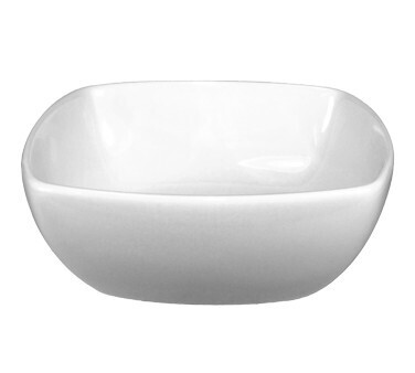 International Tableware QP-31 Fruit Dish, 6 oz., 3-3/4&quot; x 3-3/4&quot; x 1-1/2&quot;H, square, fully vitrified, microwave &amp; dishwasher safe, lead free, porcelain, European White. - 3 Dozen