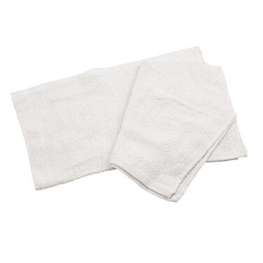Winco BTW-30 Bar Towel, 16&quot; x 19&quot;, 70/30 Cotton/Poly, white (12)