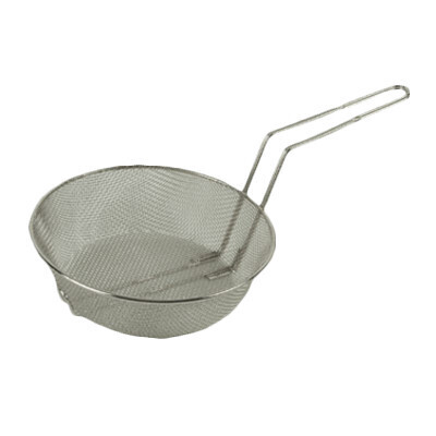 Thunder Group SLCB010C Culinary Basket, 10&quot; dia. x 3&quot; deep, coarse mesh, round, welded handle, heavy nickel plated