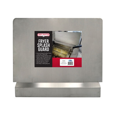 Chef Master 90059 Fryer Splash Guard, 22&quot;W x 20-5/8&quot;H, universal design, stainless steel