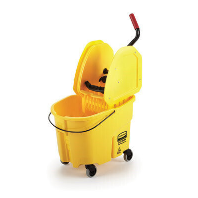 Rubbermaid FG757788YEL Bucket with Down Press Wringer, 35 Qt